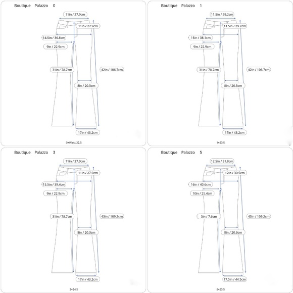 Denim Mid Wash Palazzo - Picture 7 of 8
